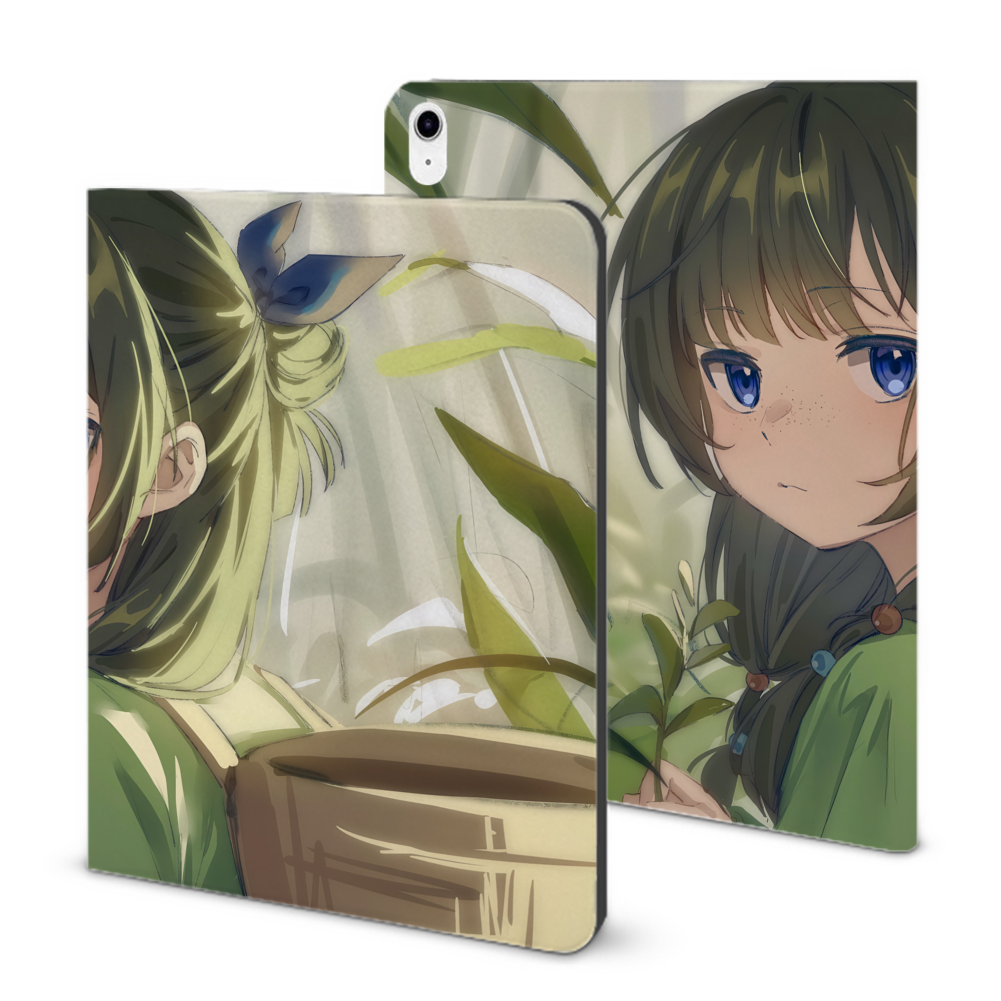 （画像用） 薬屋のひとりごと The Apothecary Diaries IPad ケース ブック型 PUレザー TPU 耐衝撃 軽量 薄型 ペン収納なし 全面保護 IPad 各モデル対応